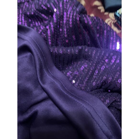 Grace Karin Sleeveless Sequin Halter Top Purple NWT Size S - Picture 9 of 9